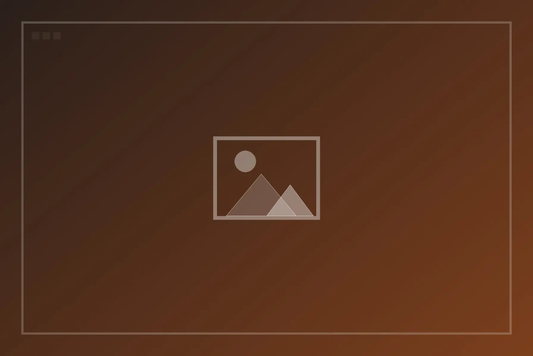Placeholder graphic on a copper gradient